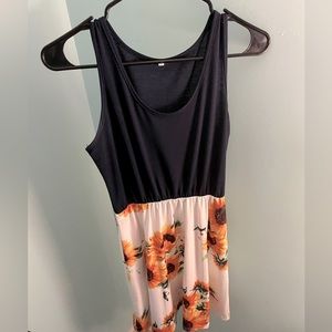 Navy sunflower dress